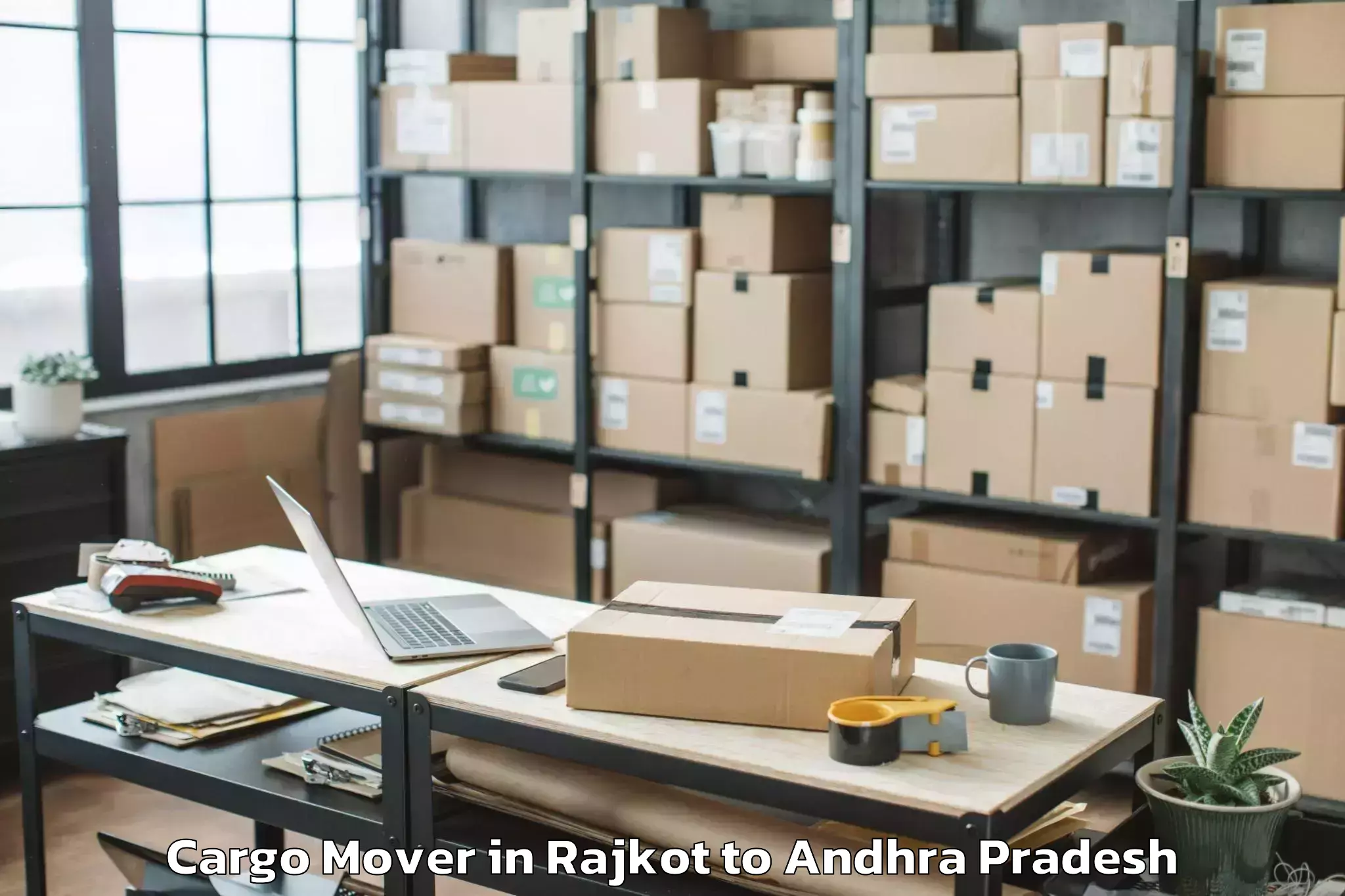 Get Rajkot to Kolanukonda Cargo Mover